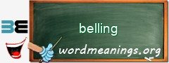 WordMeaning blackboard for belling